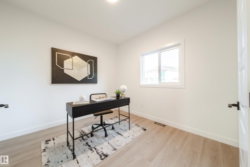 Office with light wood-type flooring - 33 Sun Meadows Cl, Stony Plain, AB - Indoor Photo Showing Other Room