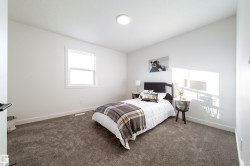 Bedroom featuring carpet floors and baseboards - 