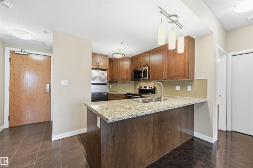 805 10055 118 Street, Edmonton, AB - Indoor Photo Showing Kitchen With Double Sink