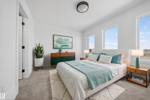 Virtually Staged - 227 Deer Valley Drive, Leduc, AB - Indoor Photo Showing Bedroom