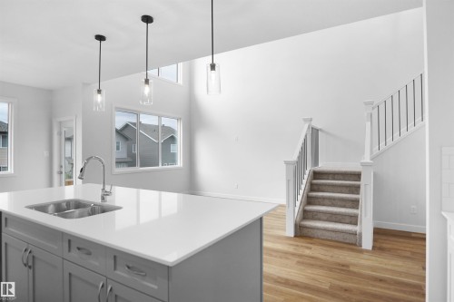 1177 South Creek Wynd, Stony Plain, AB - Indoor Photo Showing Kitchen With Double Sink