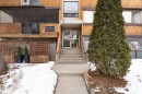 The property features a concrete walkway leading to the main entrance, which is accessed via concrete steps - 2 9140 149 Street, Edmonton, AB  - Outdoor 