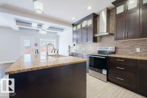 2212 22 Street, Edmonton, AB - Indoor Photo Showing Kitchen With Double Sink With Upgraded Kitchen
