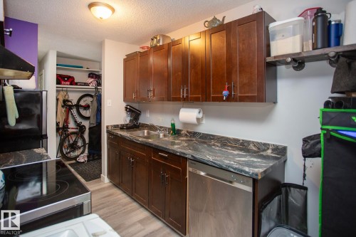 201 10606 123 Street, Edmonton, AB - Indoor Photo Showing Kitchen With Double Sink