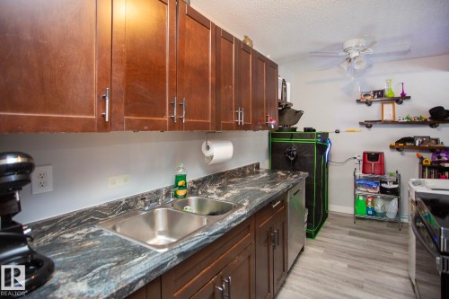 201 10606 123 Street, Edmonton, AB - Indoor Photo Showing Kitchen With Double Sink