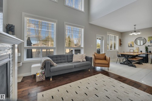 41 Sutherland Street, Leduc, AB - Indoor Photo Showing Living Room With Fireplace