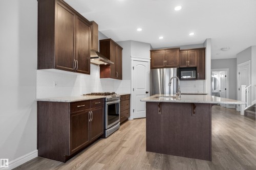 8825 24 Avenue, Edmonton, AB - Indoor Photo Showing Kitchen With Upgraded Kitchen