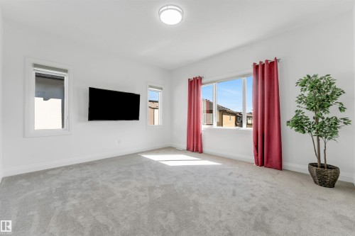 Spacious room featuring light gray carpeting and white walls - 1923 19 Avenue, Edmonton, AB - Indoor