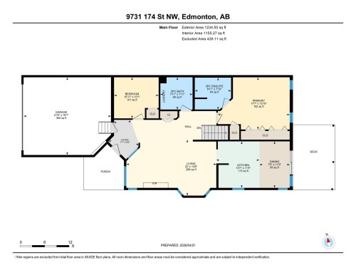 Floor plan main level. - 23 9731 174 Street, Edmonton, AB - Other