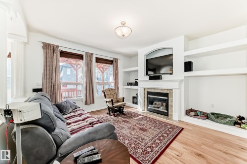 17808 109 Street Nw, Edmonton, AB - Indoor Photo Showing Living Room With Fireplace
