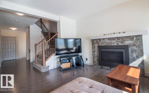 13855 143 Avenue, Edmonton, AB - Indoor Photo Showing Living Room With Fireplace