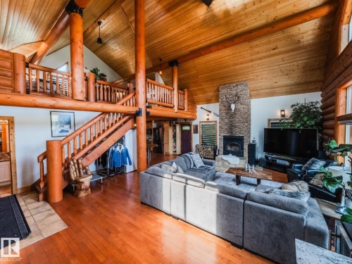 213 Lakeshore Drive, Rural Athabasca County, AB - Indoor With Fireplace