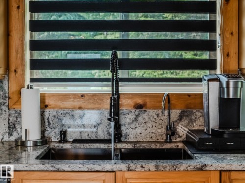 213 Lakeshore Drive, Rural Athabasca County, AB - Indoor Photo Showing Kitchen With Double Sink