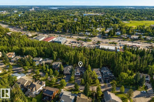 Residential neighborhood featuring mature trees and a curvilinear street layout - 33 Glen Meadow Crescent, St. Albert, AB - Outdoor With View
