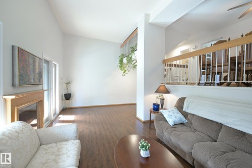 15 Glaewyn Es, St. Albert, AB - Indoor Photo Showing Living Room With Fireplace