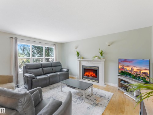 1885 Tomlinson Way, Edmonton, AB - Indoor Photo Showing Living Room With Fireplace