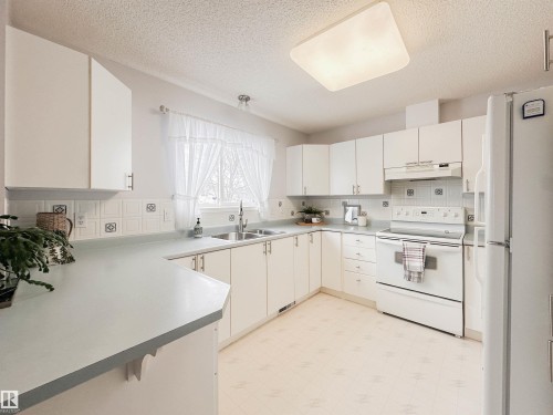 3 10 Devon Close, St. Albert, AB - Indoor Photo Showing Kitchen With Double Sink