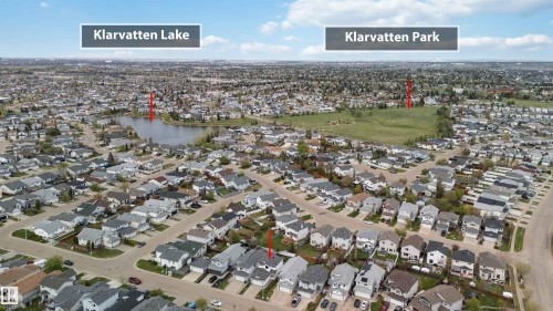 Aerial overview of a residential neighborhood - 17224 83 Street, Edmonton, AB -  With View