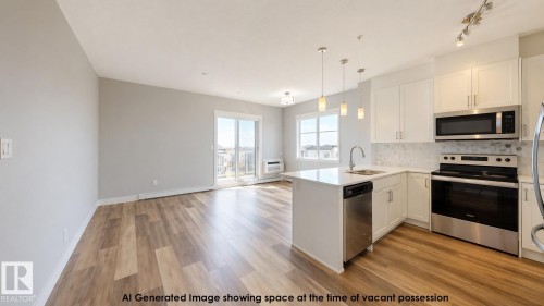 426 812 Welsh Dr, Edmonton, AB - Indoor Photo Showing Kitchen With Double Sink With Upgraded Kitchen