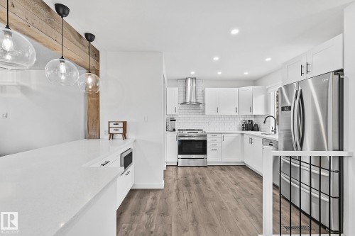 10315 47 Street, Edmonton, AB - Indoor Photo Showing Kitchen With Upgraded Kitchen