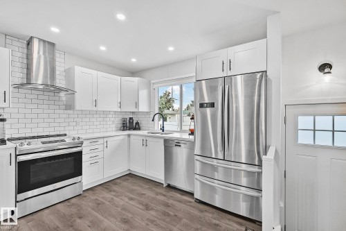 10315 47 Street, Edmonton, AB - Indoor Photo Showing Kitchen With Upgraded Kitchen