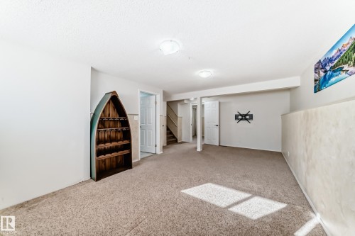 This expansive room features carpet flooring, white walls, and overhead lighting - 4224 30 Street, Edmonton, AB - Indoor Photo Showing Other Room