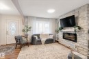 5016 44 Ave, Calmar, AB  - Indoor Photo Showing Living Room With Fireplace 