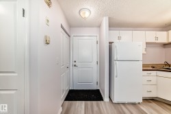 Entryway featuring a paneled door, light-colored walls, and wood-finish flooring - 