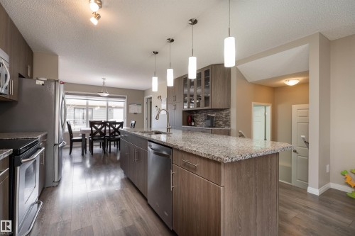 3199 Carpenter Landing Landing, Edmonton, AB - Indoor Photo Showing Kitchen With Upgraded Kitchen