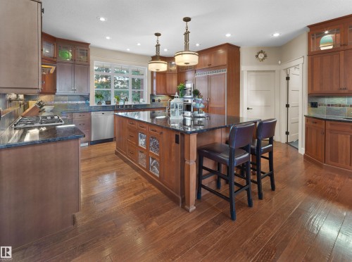 112 Windermere Drive, Edmonton, AB - Indoor Photo Showing Kitchen With Upgraded Kitchen