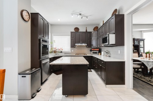 445 Whiston Way, Edmonton, AB - Indoor Photo Showing Kitchen With Upgraded Kitchen