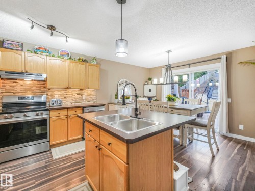224 Hyndman Crescent, Edmonton, AB - Indoor Photo Showing Kitchen With Double Sink