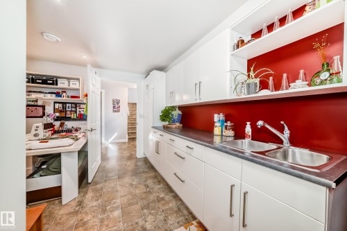 10811 43 Avenue, Edmonton, AB - Indoor Photo Showing Kitchen With Double Sink