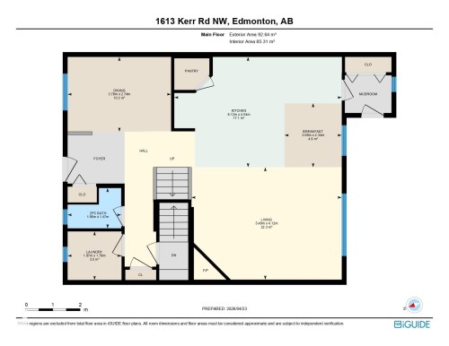 Floor plan - 1613 Kerr Road, Edmonton, AB - Other