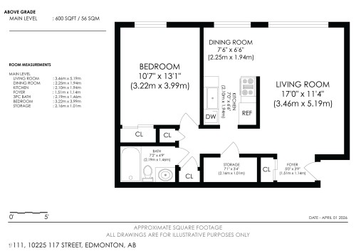 Floor plan - 111 10225 117 Street, Edmonton, AB 