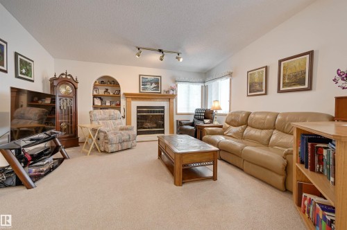 38 Highland Crescent, St. Albert, AB - Indoor Photo Showing Living Room With Fireplace