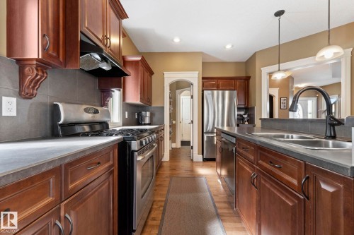 2011 126 Street, Edmonton, AB - Indoor Photo Showing Kitchen With Double Sink