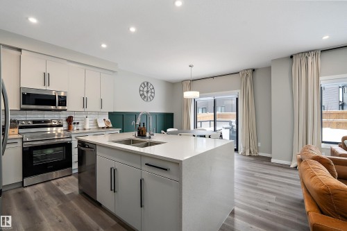 46 Chelles Wynd, St. Albert, AB - Indoor Photo Showing Kitchen With Double Sink
