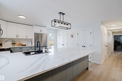 13 Lorraine Crescent, St. Albert, AB - Indoor Photo Showing Kitchen With Double Sink