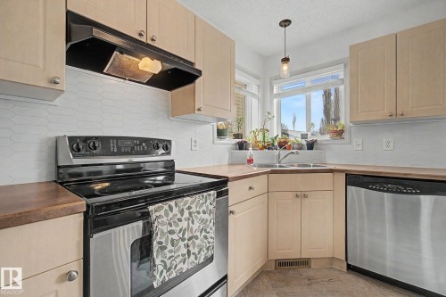9111 213 Street, Edmonton, AB - Indoor Photo Showing Kitchen With Double Sink