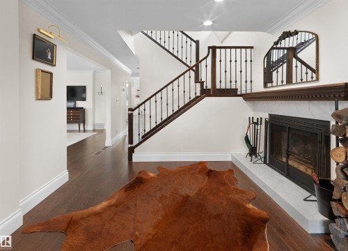 8960 77 Avenue, Edmonton, AB - Indoor Photo Showing Other Room With Fireplace