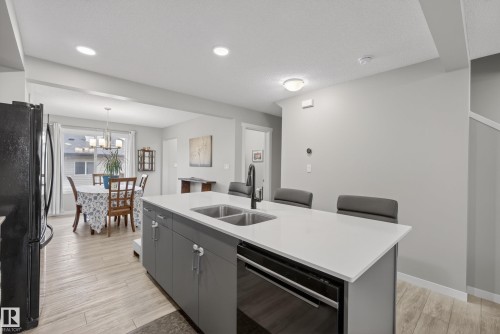 1096 Cy Becker Road, Edmonton, AB - Indoor Photo Showing Kitchen With Double Sink