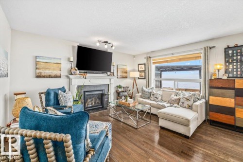 50 Napoleon Crescent, St. Albert, AB - Indoor Photo Showing Living Room With Fireplace