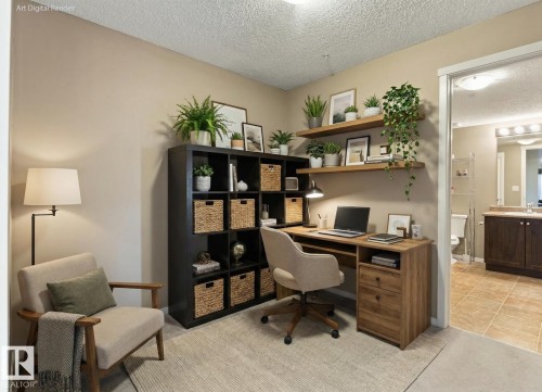 *Virtually staged - 208 18122 77 Street, Edmonton, AB - Indoor Photo Showing Office