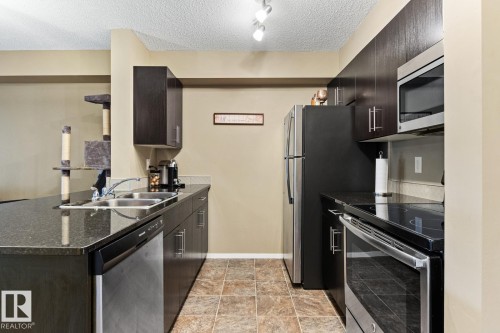 208 18122 77 Street, Edmonton, AB - Indoor Photo Showing Kitchen With Double Sink