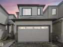 Contemporary multi-level exterior featuring light gray siding and dark trim accents - 272 Munn Way, Leduc, AB  - Outdoor With Exterior 