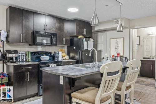 113 5510 Schonsee Drive, Edmonton, AB - Indoor Photo Showing Kitchen With Double Sink