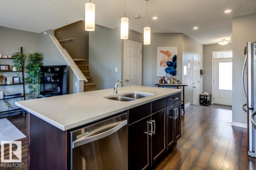 5487 Crabapple Loop Sw, Edmonton, AB - Indoor Photo Showing Kitchen With Double Sink