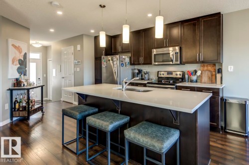 5487 Crabapple Loop Sw, Edmonton, AB - Indoor Photo Showing Kitchen With Double Sink With Upgraded Kitchen