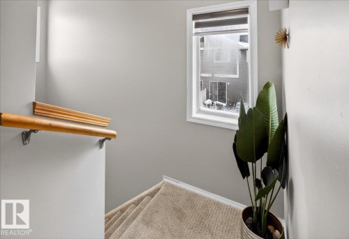 Staircase featuring plenty of natural light and carpet - 47 230 Edwards Drive, Edmonton, AB - Indoor Photo Showing Other Room